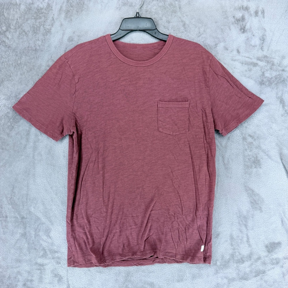 Vuori Current Tech Tee Mens Large Dark Pink Heathered Pocket T-Shirt V182